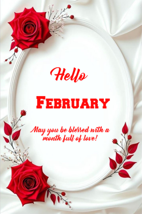 White February Greeting Posters Template | PosterMyWall