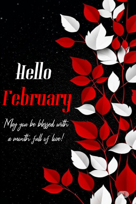 Hello February poster template | PosterMyWall