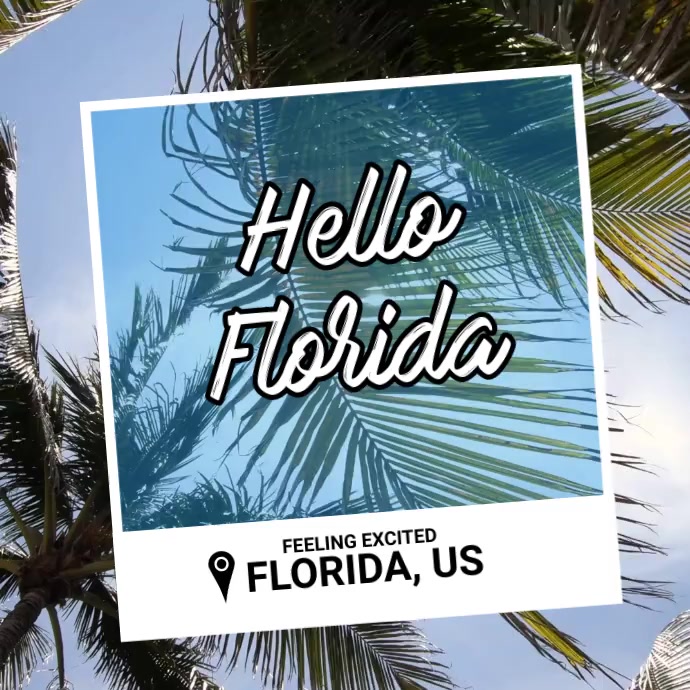 Hello Florida Travel Instagram Template | PosterMyWall