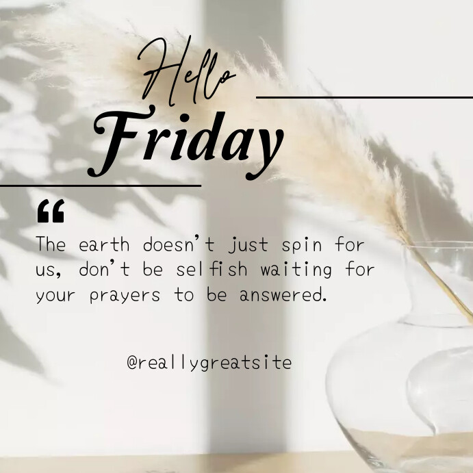 Hello Friday Instagram-bericht template