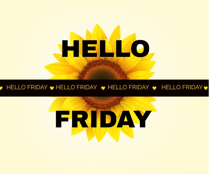 HELLO FRIDAY Medium Rectangle template