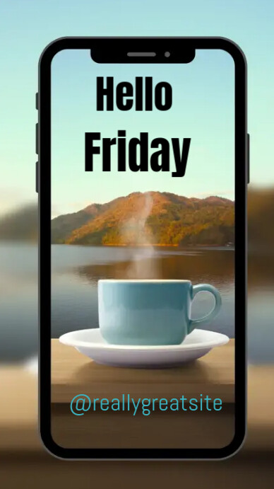 Hello Friday Ecrã digital (9:16) template