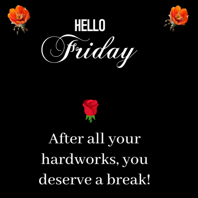 Hello Friday Template | PosterMyWall