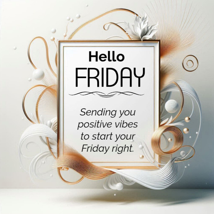 Copy of Hello Friday Inspirational Message | PosterMyWall