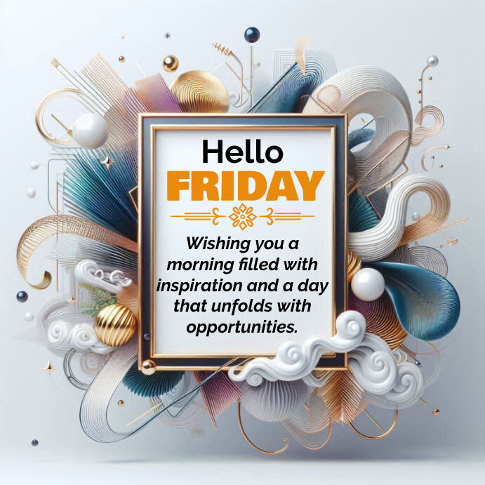 Hello Friday Instagram Post Template | PosterMyWall
