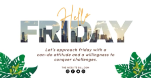 Hello Friday Message Facebook begivenhed cover template