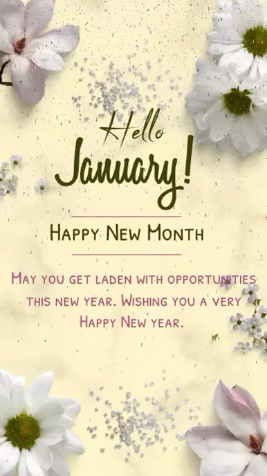 hello january,welcome january,happy new month Instagram-Story template