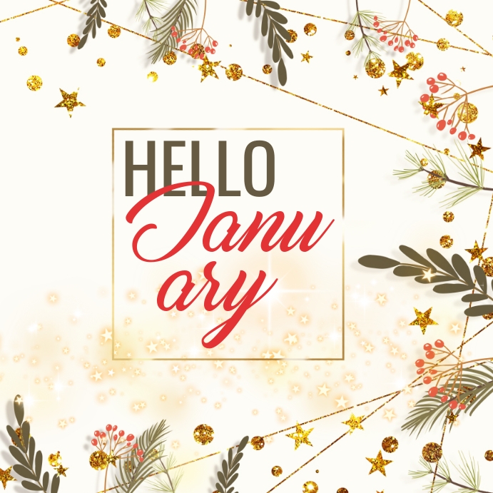 hello January ,poster Template | PosterMyWall
