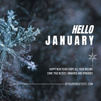 January Template Sign Hello January Template | PosterMyWall