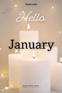 January Template Sign Hello january Template | PosterMyWall