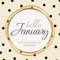 Hello January Label hello January Template | PosterMyWall