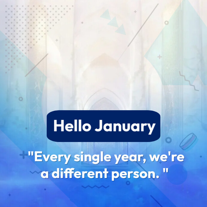 January Posts Hello January Instagram Ad Template | PosterMyWall