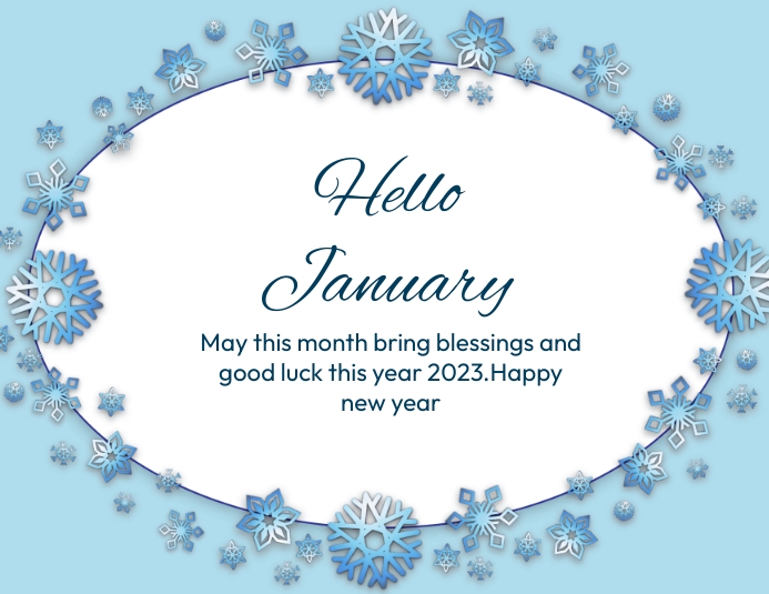 January Template Sign hello january Template | PosterMyWall