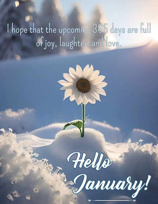 Hello January Template | PosterMyWall