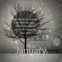 January Template Sign Hello January Template | PosterMyWall