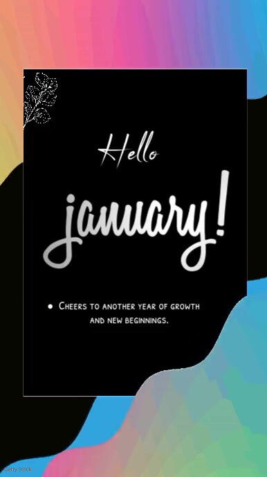 Hello january Instagram 快拍 template