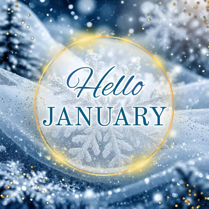 January Posts Hello January Template | PosterMyWall