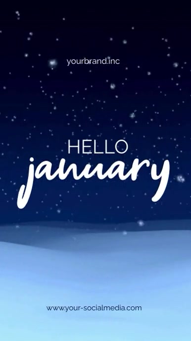 Hello January Cover hello january Template | PosterMyWall