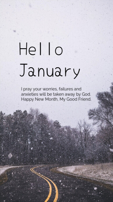 Hello January Inspiration Hello January Template | PosterMyWall