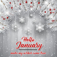 Hello January design template | PosterMyWall