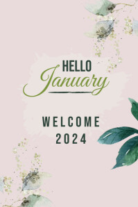 Hello January Template PosterMyWall