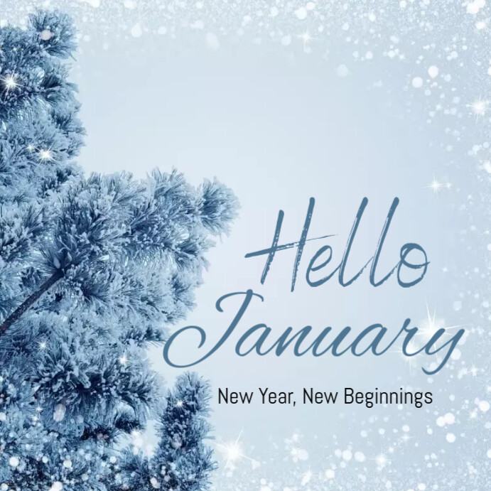 Hello January Template | PosterMyWall
