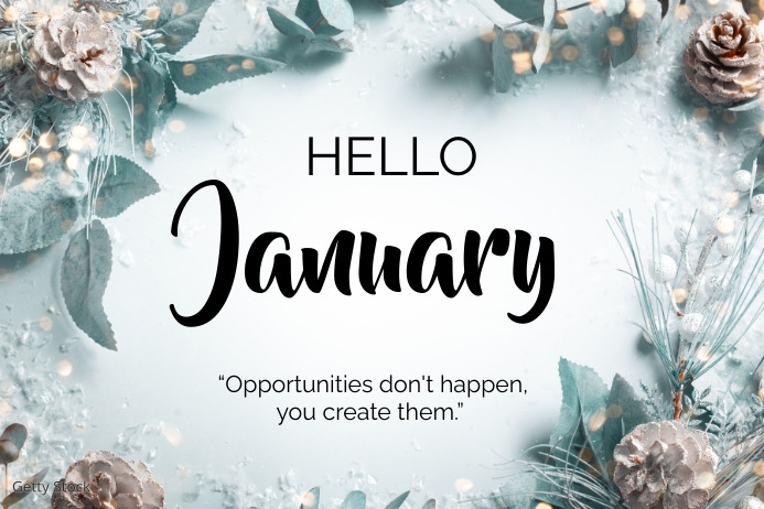 Copy of hello january | PosterMyWall