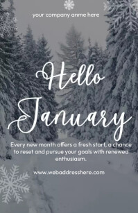 January Template Sign hello january Template | PosterMyWall