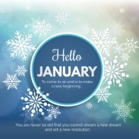 hello January Message Instagram template