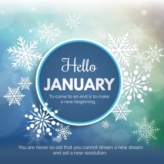 hello January Template | PosterMyWall
