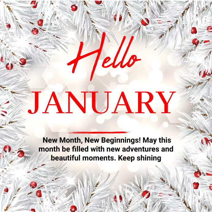 hello January Template | PosterMyWall