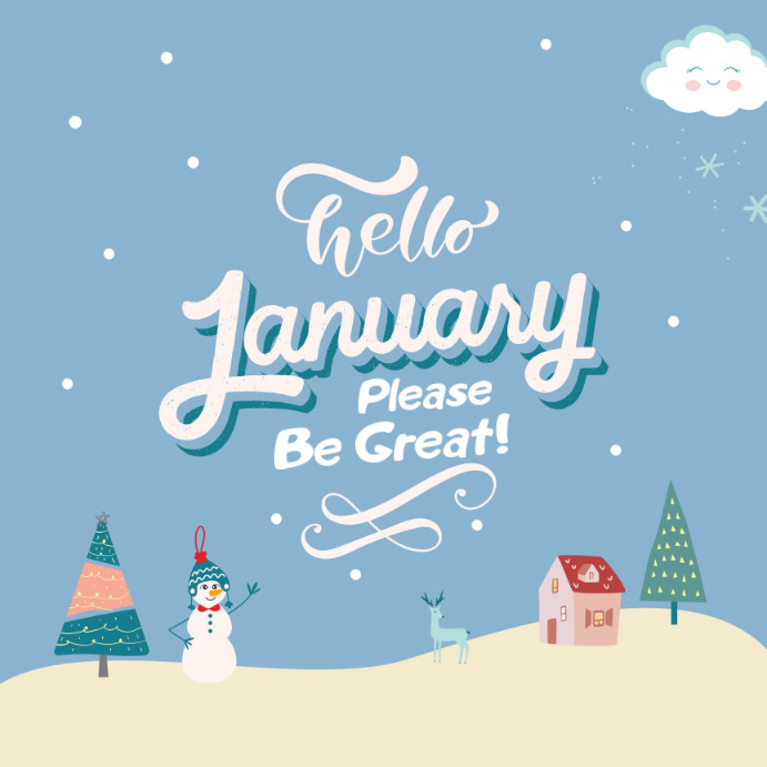 Hello January Template | PosterMyWall