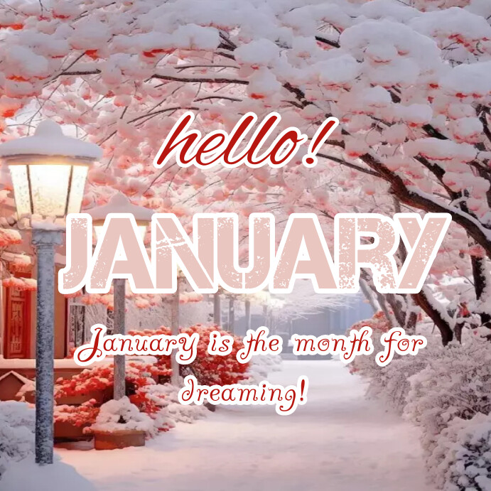 Hello January Template | PosterMyWall