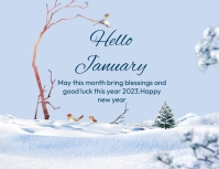 Hello January Inspiration hello january Template | PosterMyWall