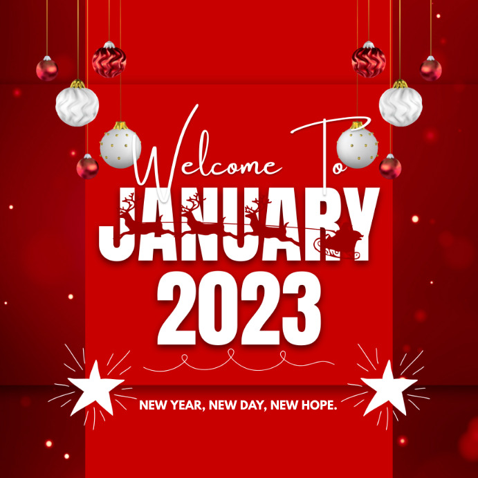 January Design/coding Hello January Template | PosterMyWall