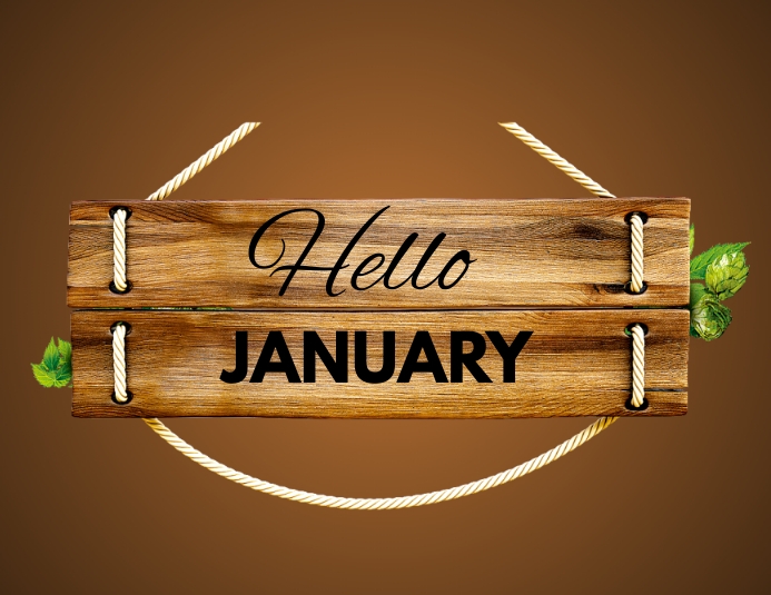 Hello January Label hello january Template | PosterMyWall