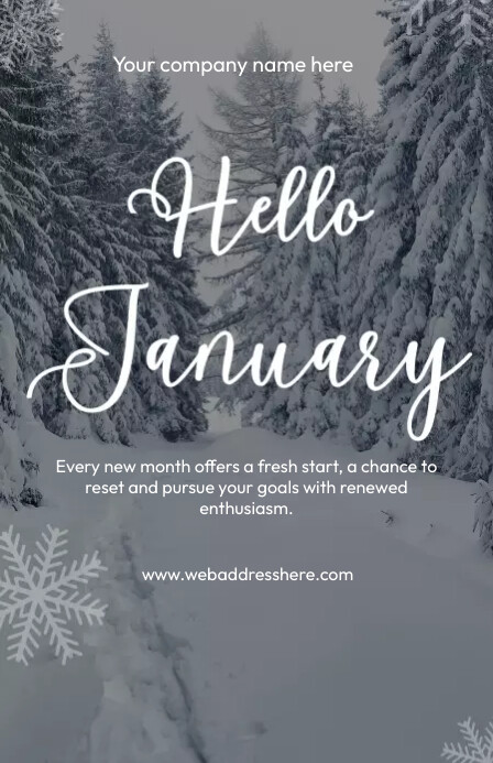 hello january Tabloid template