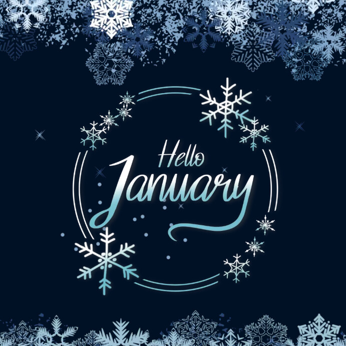 Hello January Label hello january Template | PosterMyWall