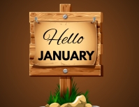 January Template Sign hello january Template | PosterMyWall