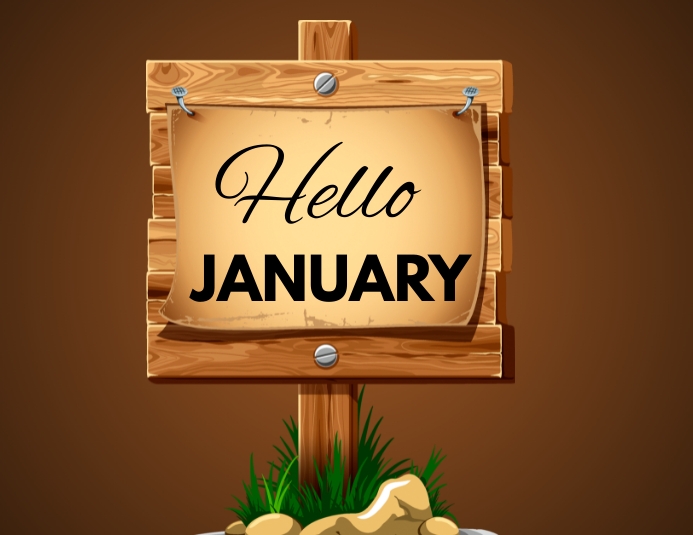 Hello January Label hello january Template | PosterMyWall