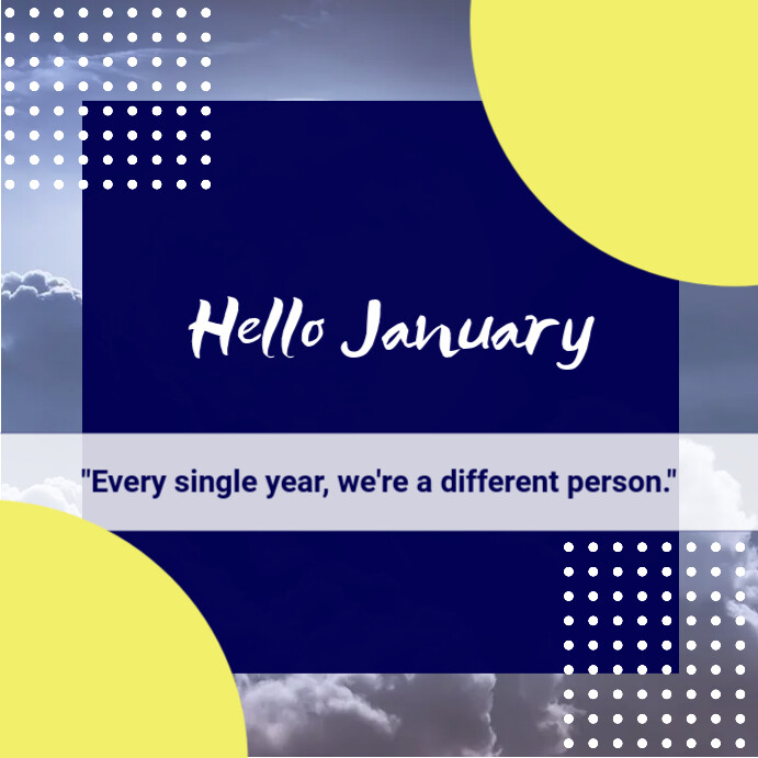 Hello January Template | PosterMyWall