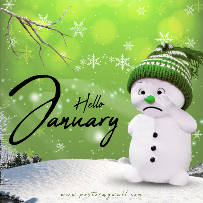 Hello January Template | PosterMyWall