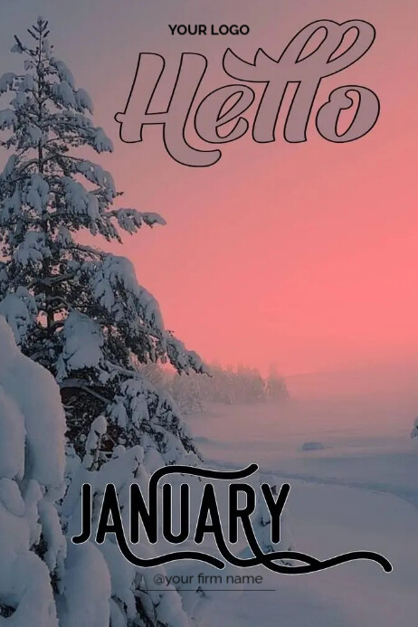 Hello January Cover Hello january Template | PosterMyWall