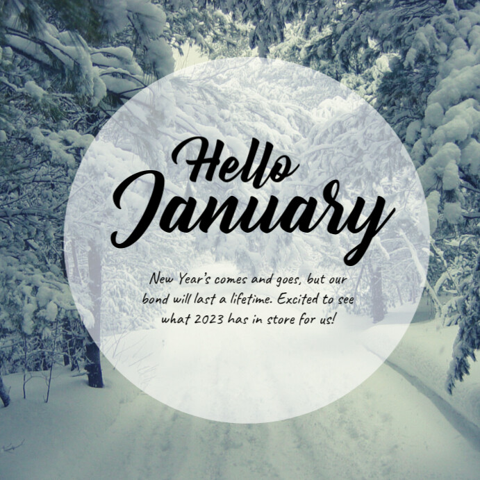 January Design/coding Copy of Hello January | PosterMyWall