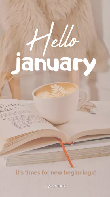 Hello January Cover hello january Template | PosterMyWall