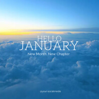 Hello January Cover hello january Template | PosterMyWall