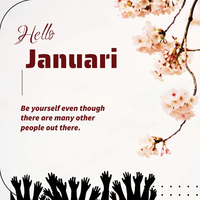 January Posts Hello january Template | PosterMyWall