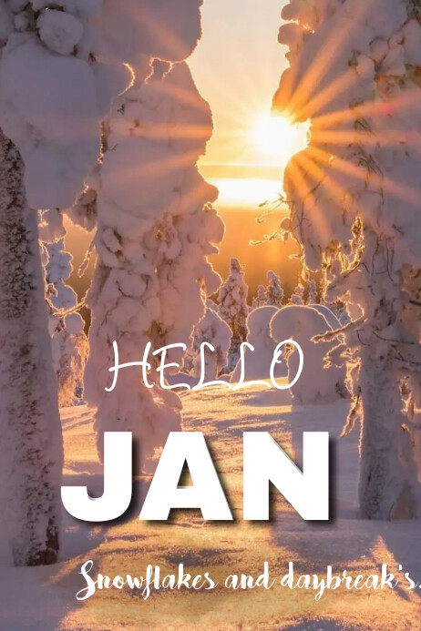Hello January Label hello January Template | PosterMyWall