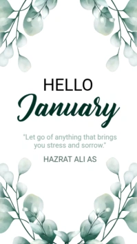 hello january Historia de Instagram template