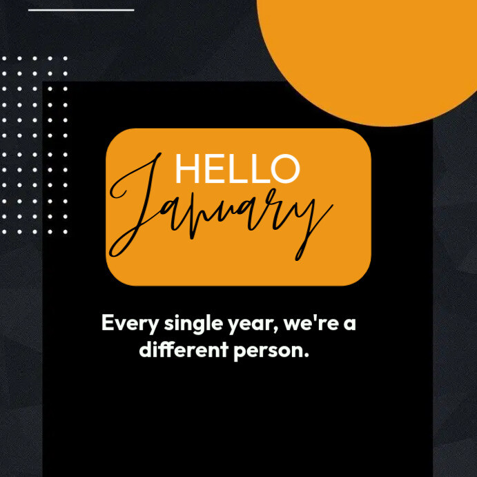Hello January Template | PosterMyWall